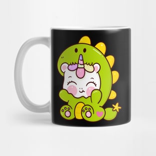 Cute Baby Unicorn In Dinosaur Costume Kids Mug